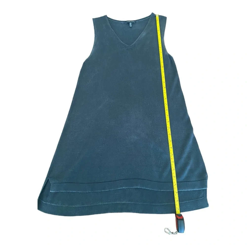 Eileen Fisher Top Sz M Charcoal Tencel Knit Tunic Lagenlook Minimalist Office - Picture 15 of 16